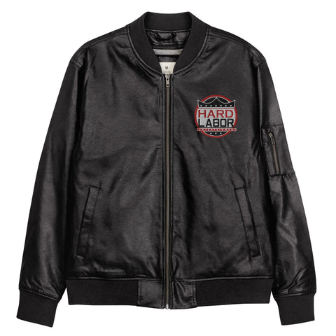 HLE Leather Bomber Jacket